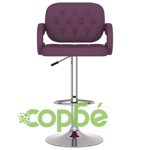 Бар табуретки, 2 бр, лилави, изкуствена кожа ➤ топ цена ➤ sorbe.bg