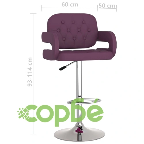 Бар табуретки, 2 бр, лилави, изкуствена кожа ➤ топ цена ➤ sorbe.bg