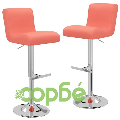 Бар табуретки, 2 бр, оранжеви, изкуствена кожа ➤ топ цена ➤ sorbe.bg
