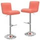 Бар табуретки, 2 бр, оранжеви, изкуствена кожа