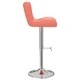 Бар табуретки, 2 бр, оранжеви, изкуствена кожа