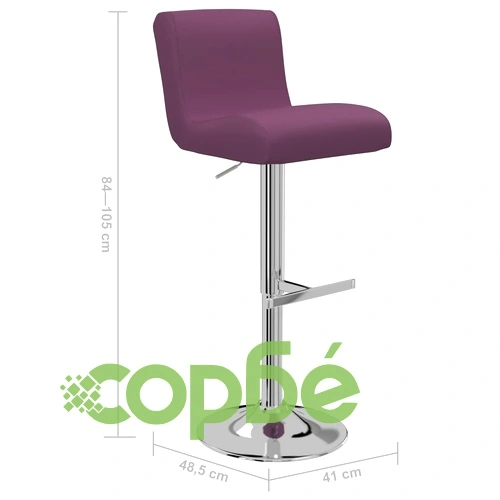 Бар табуретки, 2 бр, лилави, изкуствена кожа ➤ топ цена ➤ sorbe.bg