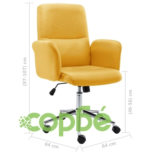 Офис стол, текстил, жълт ➤ топ цена ➤ sorbe.bg