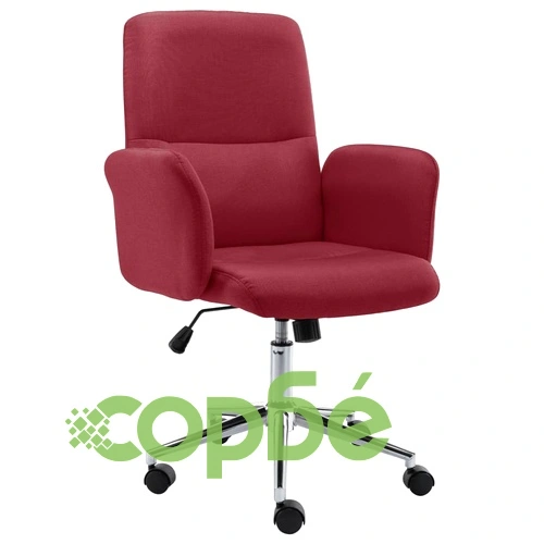 Офис стол, текстил, виненочервен ➤ топ цена ➤ sorbe.bg