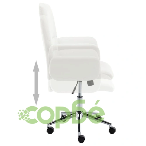 Офис стол, изкуствена кожа, бял ➤ топ цена ➤ sorbe.bg