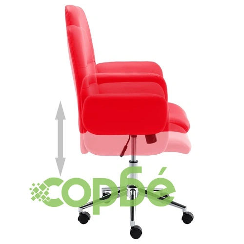 Офис стол, изкуствена кожа, червен ➤ топ цена ➤ sorbe.bg