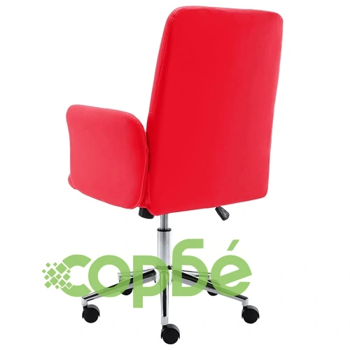 Офис стол, изкуствена кожа, червен ➤ топ цена ➤ sorbe.bg