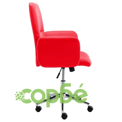 Офис стол, изкуствена кожа, червен ➤ топ цена ➤ sorbe.bg