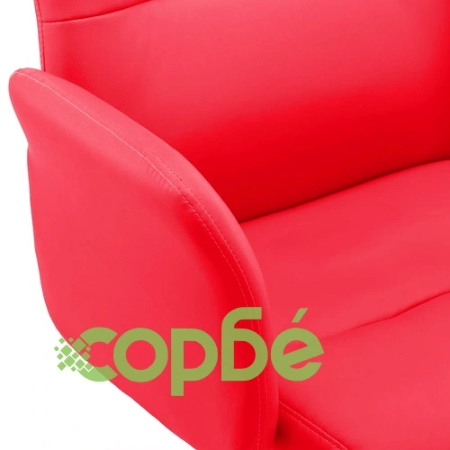 Офис стол, изкуствена кожа, червен ➤ топ цена ➤ sorbe.bg