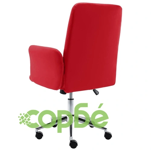 Офис стол, изкуствена кожа, виненочервен ➤ топ цена ➤ sorbe.bg