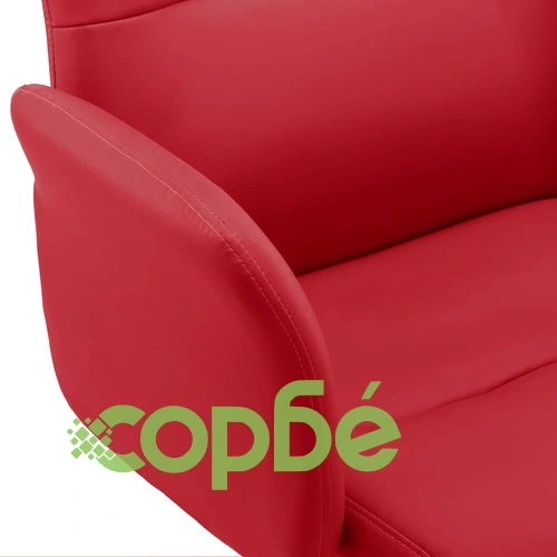 Офис стол, изкуствена кожа, виненочервен ➤ топ цена ➤ sorbe.bg