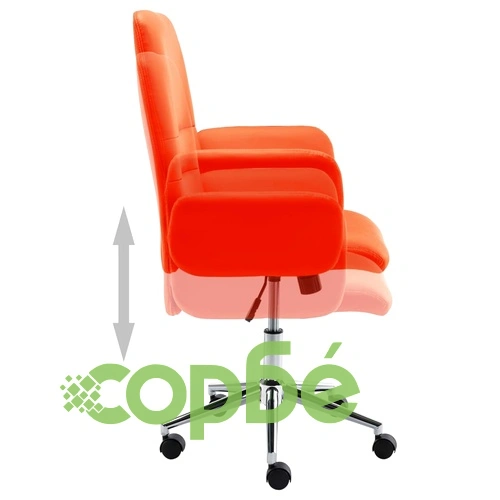 Офис стол, изкуствена кожа, оранжев ➤ топ цена ➤ sorbe.bg