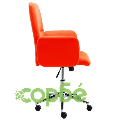 Офис стол, изкуствена кожа, оранжев ➤ топ цена ➤ sorbe.bg