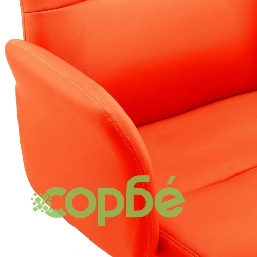 Офис стол, изкуствена кожа, оранжев ➤ топ цена ➤ sorbe.bg