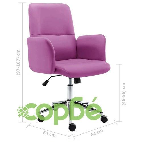 Офис стол, изкуствена кожа, лилав ➤ топ цена ➤ sorbe.bg