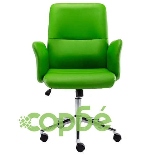 Офис стол, изкуствена кожа, зелен ➤ топ цена ➤ sorbe.bg