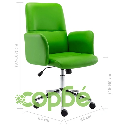 Офис стол, изкуствена кожа, зелен ➤ топ цена ➤ sorbe.bg