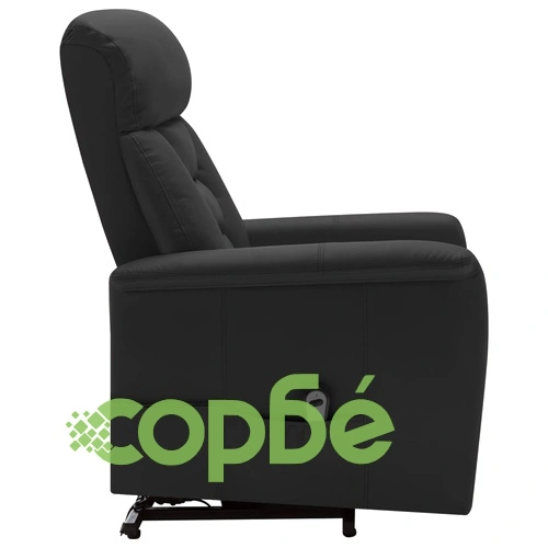 Изправящ стол, черен, изкуствена кожа ➤ топ цена ➤ sorbe.bg