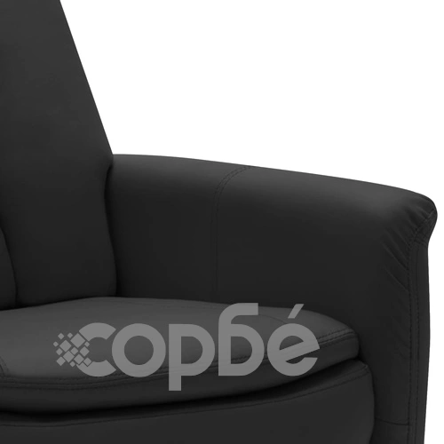 Изправящ стол, черен, изкуствена кожа ➤ топ цена ➤ sorbe.bg