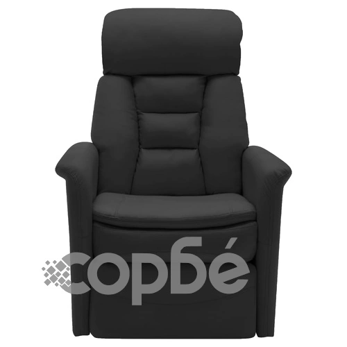 Изправящ масажен стол, черен, изкуствена кожа ➤ топ цена ➤ sorbe.bg