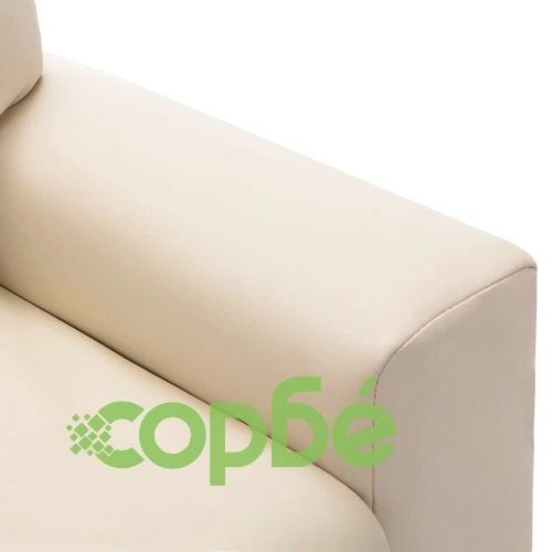 Детско наклоняемо кресло, изкуствена кожа, кремавобяло ➤ топ цена ➤ sorbe.bg