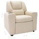 Детско наклоняемо кресло, изкуствена кожа, кремавобяло