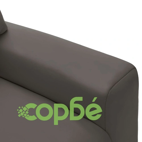 Детско наклоняемо кресло, изкуствена кожа, антрацит сиво ➤ топ цена ➤ sorbe.bg