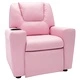 Детско наклоняемо кресло, изкуствена кожа, розово