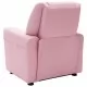 Детско наклоняемо кресло, изкуствена кожа, розово