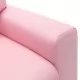 Детско наклоняемо кресло, изкуствена кожа, розово