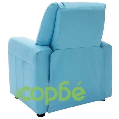 Детско наклоняемо кресло, изкуствена кожа, синьо ➤ топ цена ➤ sorbe.bg