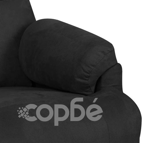 Масажен стол, черен, изкуствен велур  ➤ топ цена ➤ sorbe.bg