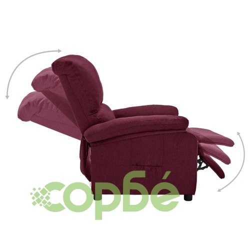 Стол реклайнер, лилав, текстил ➤ топ цена ➤ sorbe.bg