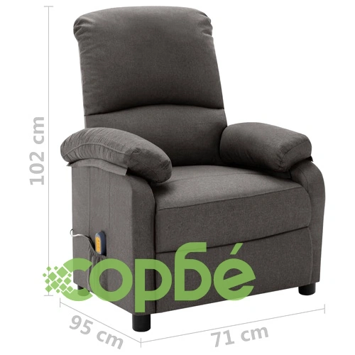 Масажен стол, тъмносив, текстил ➤ топ цена ➤ sorbe.bg