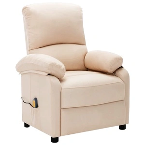 Масажен стол, кремав, текстил