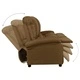 3-местно кресло реклайнер, кафяво, текстил