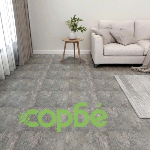 Самозалепващи подови дъски, 55 бр, PVC, 5,11 м², сиви ➤ топ цена ➤ sorbe.bg