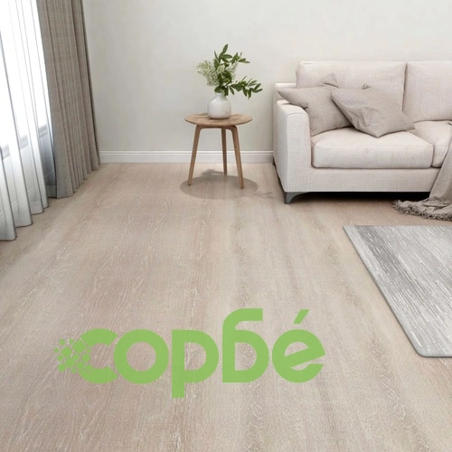 Самозалепващи подови дъски, 55 бр, PVC, 5,11 м², бежови ➤ топ цена ➤ sorbe.bg