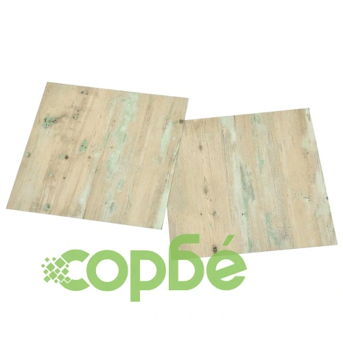 Самозалепващи подови дъски, 55 бр, PVC, 5,11 м², светлокафяви ➤ топ цена ➤ sorbe.bg