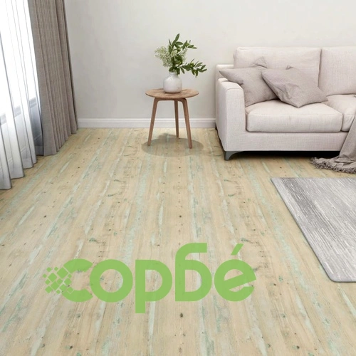 Самозалепващи подови дъски, 55 бр, PVC, 5,11 м², светлокафяви ➤ топ цена ➤ sorbe.bg