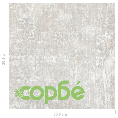 Самозалепващи подови дъски, 55 бр, PVC, 5,11 м², светлосиви ➤ топ цена ➤ sorbe.bg