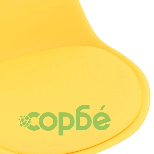 Въртящи се трапезни столове, 2 бр, жълти, изкуствена кожа ➤ топ цена ➤ sorbe.bg