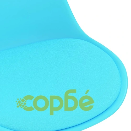Въртящи се трапезни столове, 2 бр, сини, изкуствена кожа ➤ топ цена ➤ sorbe.bg