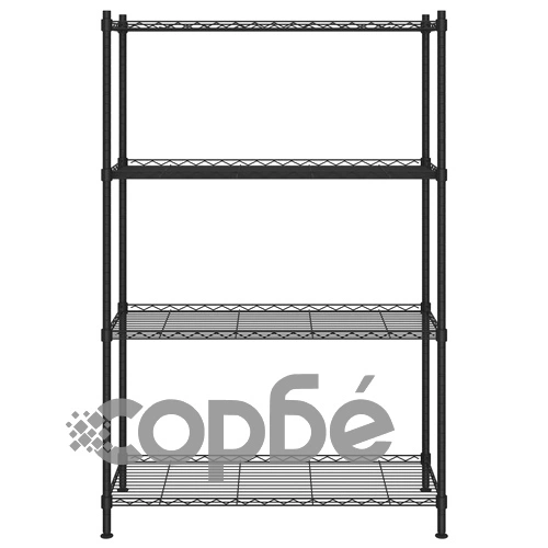 324622  4-Tier Storage Shelf 90x35x137 cm Black 200 kg ➤ топ цена ➤ sorbe.bg