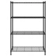 324622  4-Tier Storage Shelf 90x35x137 cm Black 200 kg