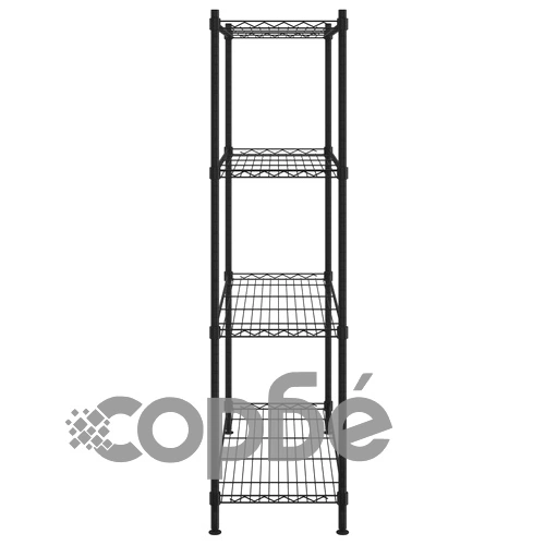 324622  4-Tier Storage Shelf 90x35x137 cm Black 200 kg ➤ топ цена ➤ sorbe.bg