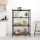324622  4-Tier Storage Shelf 90x35x137 cm Black 200 kg