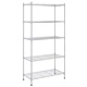 5-етажен стелаж за съхранение 90x35x180 см хром 250 кг