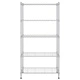 5-етажен стелаж за съхранение 90x35x180 см хром 250 кг