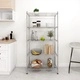 5-етажен стелаж за съхранение 90x35x180 см хром 250 кг